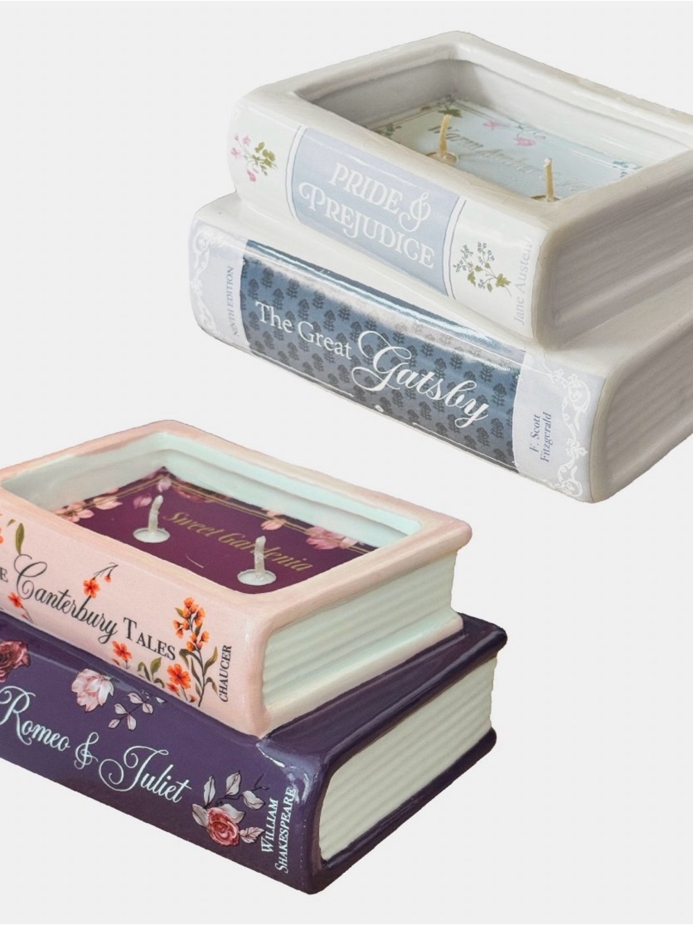 Set of 2 Book Candles